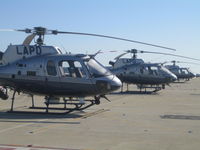 Lapd Hooper Heliport (4CA0) - 3 choppers on pad - by Thurston Smith