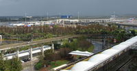Orlando International Airport (MCO) - Jetblue and Southwest appear to be the only airlines to use Terminal A Gates 100-129 - this also gives them the shortest taxy diatance to take-off when aircraft are departing to the South - by Terry Fletcher