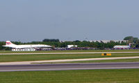Manchester Airport, Manchester, England United Kingdom (EGCC) - The UEFA Cup Final (Soccer) in Manchester UK attracted many enthusiasts and photographers to the Aviation Viewing Park - by Terry Fletcher