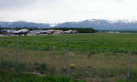 Palmer Municipal Airport (PAQ) - A general view of Palmer Municipal , Alaska with stored DC3s and C-119 Boxcars - by Terry Fletcher