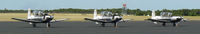 Waco Regional Airport (ACT) - Three USAF T-6A's on the ramp at Waco Regional - by Zane Adams