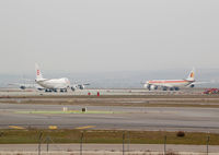 Barajas International Airport, Madrid Spain (MAD) - Two heavies espect for take off. - by Jorge Molina