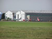 Coventry Airport, Coventry, England United Kingdom (EGBE) - Hangars at Baginton - by Simon Palmer