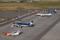 Vienna International Airport, Vienna Austria (VIE) - Some Euro 2008 Visitors parked on Block Kilo - by Yakfreak - VAP