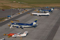 Vienna International Airport, Vienna Austria (VIE) - Some Euro 2008 Visitors parked on Block Kilo - by Yakfreak - VAP