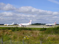 Manchester Airport, Manchester, England United Kingdom (EGCC) - Busy day on RW 23L - by Chris Hall