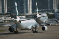 Hong Kong International Airport, Hong Kong Hong Kong (VHHH) - Cathay Pacific lining up for take-off - by Michel Teiten ( www.mablehome.com )