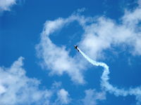Wittman Regional Airport (OSH) - EAA 2008 AirVenture Daily Airshow Aerobatics-inverted climb - by Doug Robertson