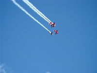 Wittman Regional Airport (osh) - EAA 2008 AirVenture Daily Airshow Aerobatics, Inverted echelon dive - by Doug Robertson