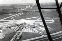 Fort Worth Meacham International Airport (FTW) - Fort Worth Mecham Field 1954. Before runway re-alignment and the demolition of the art deco 1930's terminal. - by Zane Adams