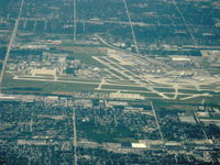 General Mitchell International Airport (MKE) - General Mitchell Int'l Milwaukee, WI. looking west from 9,500' MSL in N2111Q - by Doug Robertson