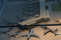 Detroit Metropolitan Wayne County Airport (DTW) - Model of new North Terminal complex set up in the Smith Terminal - by Florida Metal