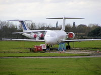 Norwich International Airport, Norwich, England United Kingdom (EGSH) - Fokker 100 stored at Norwich Airport - by chris hall