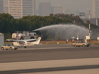 Santa Monica Municipal Airport (SMO) - Santa Monica Municipal Airport's Aircraft Rescue Unit 5 conducting an equipment check - by Torsten Hoff