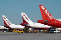 Vienna International Airport, Vienna Austria (VIE) - Some low cost tails (Air Berlin A319 and 737-800) - by Yakfreak - VAP