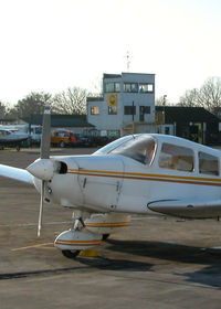 Fairoaks Airport, Chobham, England United Kingdom (EGTF) - FAIROAKS TOWER WITH G-BTBC  - by BIKE PILOT