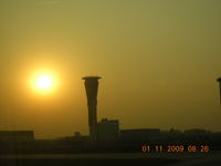 Jinan Yaoqiang Airport, Jinan, Shandong China (ZSJN) - Control Tower in afternoon haze at Yaoqiang Airport, Jinan, PRC - by John J. Boling