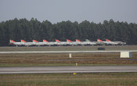 Tyndall Afb Airport (PAM) - Tyndall AFB - Line of F-4 Phantoms  - by Mark Silvestri