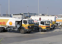 Barcelona International Airport, Barcelona Spain (LEBL) - Fuel truck´s fleet on LEBL. - by Jorge Molina
