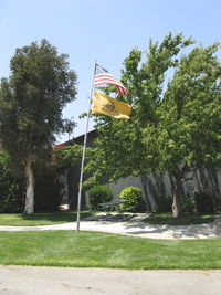 Santa Paula Airport (SZP) - Airport Office-Added flag-'Don't Tread on Me' - by Doug Robertson