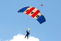 RAF Cosford Airport, Albrighton, England United Kingdom (EGWC) - RAF Falcons parachute display team at the Cosford Air Show - by Chris Hall