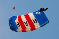 RAF Cosford Airport, Albrighton, England United Kingdom (EGWC) - RAF Falcons parachute display team at the Cosford Air Show - by Chris Hall