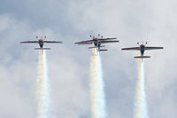 RAF Cosford Airport, Albrighton, England United Kingdom (EGWC) - The Blades aerobatic team at the Cosford Air Show - by Chris Hall