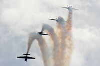 RAF Cosford Airport, Albrighton, England United Kingdom (EGWC) - The Blades aerobatic team at the Cosford Air Show - by Chris Hall