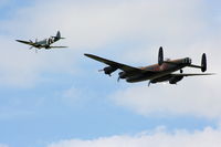 RAF Cosford Airport, Albrighton, England United Kingdom (EGWC) - Battle of Britain Memorial Flight at the Cosford Air Show - by Chris Hall