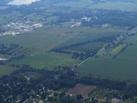 Napoleon Airport (3NP) - Looking west from 3500' - by Bob Simmermon