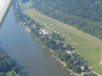 Riverside Airport (OH36) - Above view of the EAA fly-in breakfast and Young Eagles event. - by Bob Simmermon