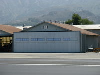 Santa Paula Airport (SZP) - New aircraft paint shop hangar conversion; note the multiple ventilators - by Doug Robertson