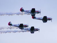 Hawarden Airport, Chester, England United Kingdom (EGNR) - The Yakolovs display team displaying at the Airbus families day - by Chris Hall