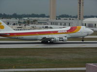 Miami International Airport (MIA) - 747 Landing on RWY 9. - by Bob Simmermon