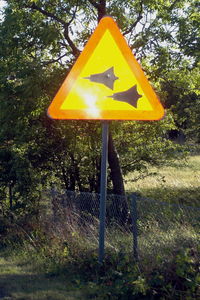Bunge Airport - Funny roadsign at the entrance of Bunge airfield at the northern end of the island of Gotland, Sweden. - by Henk van Capelle