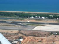Barcelona International Airport, Barcelona Spain (LEBL) - Barcelona Airport, tower, runway and the golf - by Erdinç Toklu