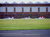 RAF Shawbury Airport, Shawbury, England United Kingdom (EGOS) - VT Aerospace Ltd Grob G115E Tutor's G-BYXK, G-BYWM and G-BYXS - by Chris Hall