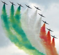 RAF Fairford Airport, Fairford, England United Kingdom (EGVA) - Frecce Tricolori doing their thing - by Alex Smit