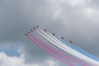 RAF Cosford Airport, Albrighton, England United Kingdom (EGWC) - Red Arrows displaying at the Coford Airshow - by Chris Hall