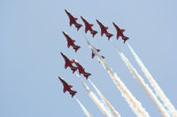 RAF Cosford Airport, Albrighton, England United Kingdom (EGWC) - Red Arrows displaying at the Coford Airshow - by Chris Hall