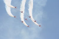 RAF Cosford Airport, Albrighton, England United Kingdom (EGWC) - Red Arrows displaying at the Coford Airshow - by Chris Hall