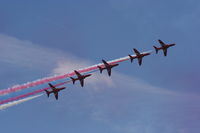 RAF Cosford Airport, Albrighton, England United Kingdom (EGWC) - Red Arrows displaying at the Cosford Airshow - by Chris Hall