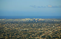 Los Angeles International Airport (LAX) - Low altitude looking West - by Marty Kusch
