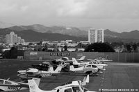 Santa Monica Municipal Airport (SMO) - Santa Monica Municipal Airport & Hollywood Sign - by Fernando Sedeno