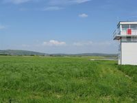 Pembrey Airport, Pembrey, Wales United Kingdom (EGFP) - View looking north towards the control tower - by Roger Winser