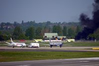 Birmingham International Airport, Birmingham, England United Kingdom (EGBB) - Fire drill at Birmingham - by Terry Fletcher