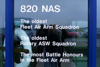 RNAS Culdrose Airport, Helston, England United Kingdom (EGDR) - at the entrance to the 820 NAS hangar - by Chris Hall