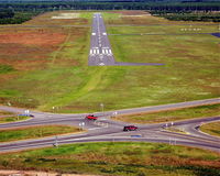 Burnett County Airport (RZN) - Short final ~ runway 32 - by Gary Dikkers