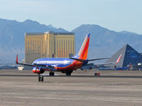 Harry Reid International Airport (LAS) - Southwest Airlines with Mandalay Bay and Luxor - by Brad Campbell