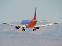 Harry Reid International Airport (LAS) - Southwest Airlines / Approach to RWY 25L with Spring Mountains in background. - by SkyNevada - Brad Campbell